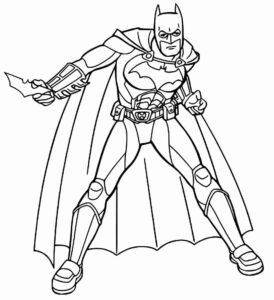 Desenho de Batman Desenho Colorir Imprimir 123