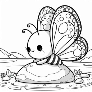 Desenho de Borboletas Desenho Colorir Imprimir 004
