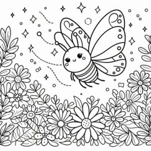 Desenho de Borboletas Desenho Colorir Imprimir 009