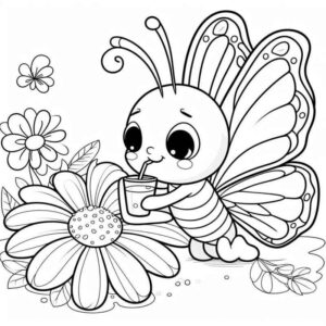 Desenho de Borboletas Desenho Colorir Imprimir 010
