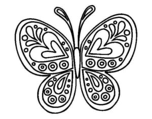 Desenho de Borboletas Desenho Colorir Imprimir 018