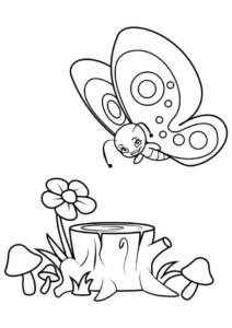 Desenho de Borboletas Desenho Colorir Imprimir 027