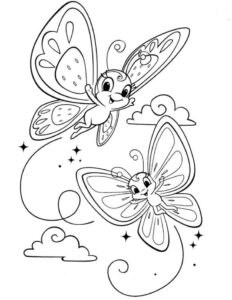 Desenho de Borboletas Desenho Colorir Imprimir 031