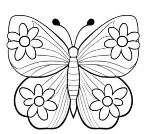 Desenho de Borboletas Desenho Colorir Imprimir 032