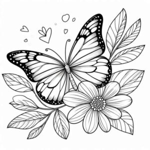 Desenho de Borboletas Desenho Colorir Imprimir 036