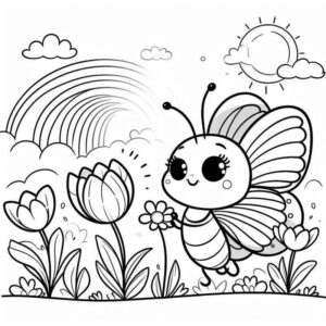 Desenho de Borboletas Desenho Colorir Imprimir 037