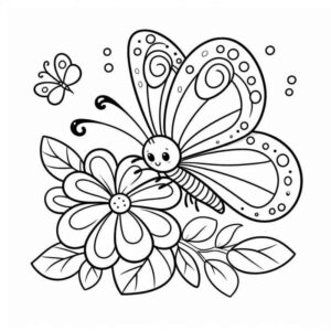 Desenho de Borboletas Desenho Colorir Imprimir 046