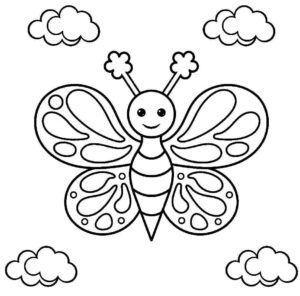 Desenho de Borboletas Desenho Colorir Imprimir 059