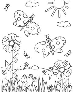 Desenho de Borboletas Desenho Colorir Imprimir 066