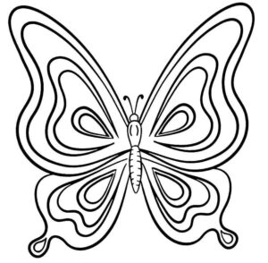 Desenho de Borboletas Desenho Colorir Imprimir 067