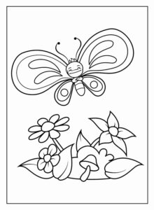 Desenho de Borboletas Desenho Colorir Imprimir 082
