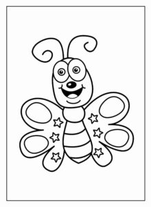 Desenho de Borboletas Desenho Colorir Imprimir 083