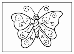 Desenho de Borboletas Desenho Colorir Imprimir 086