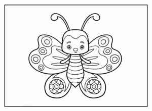 Desenho de Borboletas Desenho Colorir Imprimir 087