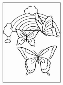 Desenho de Borboletas Desenho Colorir Imprimir 090