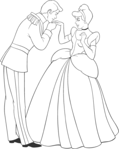 Desenho de Cinderela Desenho Colorir Imprimir 01
