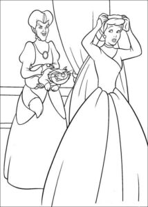 Desenho de Cinderela Desenho Colorir Imprimir 02