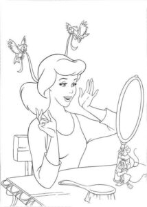 Desenho de Cinderela Desenho Colorir Imprimir 03