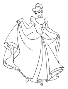 Desenho de Cinderela Desenho Colorir Imprimir 06