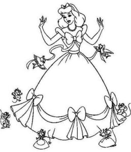 Desenho de Cinderela Desenho Colorir Imprimir 22
