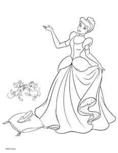 Desenho de Cinderela Desenho Colorir Imprimir 26