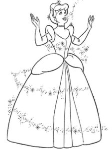 Desenho de Cinderela Desenho Colorir Imprimir 28