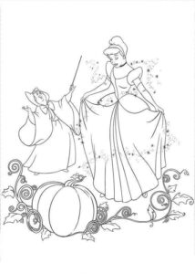 Desenho de Cinderela Desenho Colorir Imprimir 34