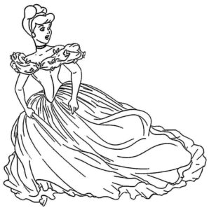 Desenho de Cinderela Desenho Colorir Imprimir 46