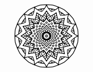 Desenho de Crescente Mandala