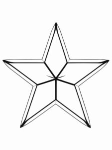 Desenho de Estrelas Desenho Colorir Imprimir 002