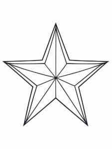 Desenho de Estrelas Desenho Colorir Imprimir 003