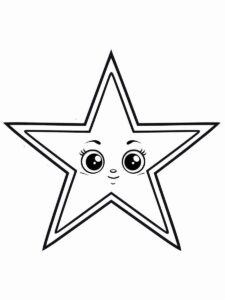 Desenho de Estrelas Desenho Colorir Imprimir 004