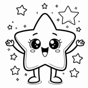 Desenho de Estrelas Desenho Colorir Imprimir 008