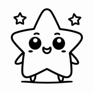 Desenho de Estrelas Desenho Colorir Imprimir 009