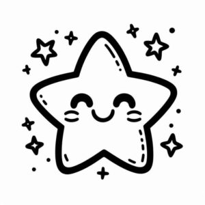 Desenho de Estrelas Desenho Colorir Imprimir 011