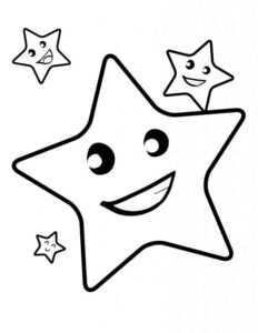 Desenho de Estrelas Desenho Colorir Imprimir 014