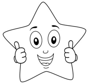 Desenho de Estrelas Desenho Colorir Imprimir 019