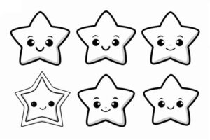 Desenho de Estrelas Desenho Colorir Imprimir 021
