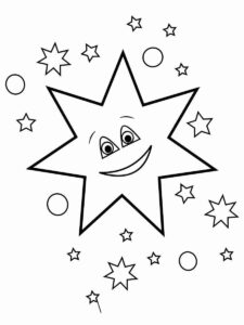 Desenho de Estrelas Desenho Colorir Imprimir 048