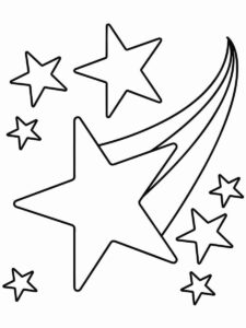Desenho de Estrelas Desenho Colorir Imprimir 049