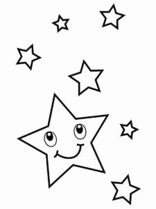 Desenho de Estrelas Desenho Colorir Imprimir 050