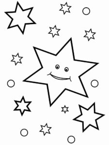 Desenho de Estrelas Desenho Colorir Imprimir 051