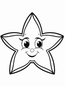 Desenho de Estrelas Desenho Colorir Imprimir 058