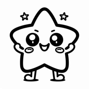 Desenho de Estrelas Desenho Colorir Imprimir 061