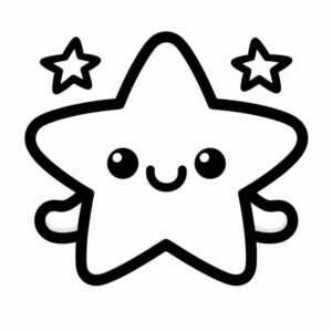 Desenho de Estrelas Desenho Colorir Imprimir 062