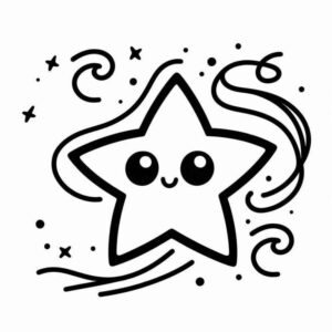 Desenho de Estrelas Desenho Colorir Imprimir 063