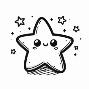 Desenho de Estrelas Desenho Colorir Imprimir 064