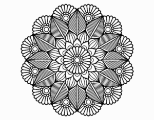 Desenho de Jardim Vegetal De Mandala