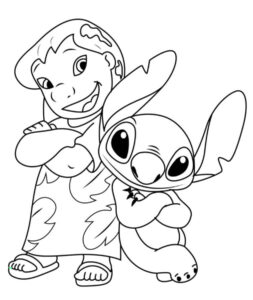Desenho de Lilo Stitch Desenho Colorir Imprimir 01