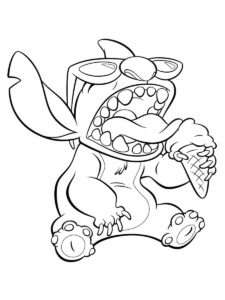 Desenho de Lilo Stitch Desenho Colorir Imprimir 02